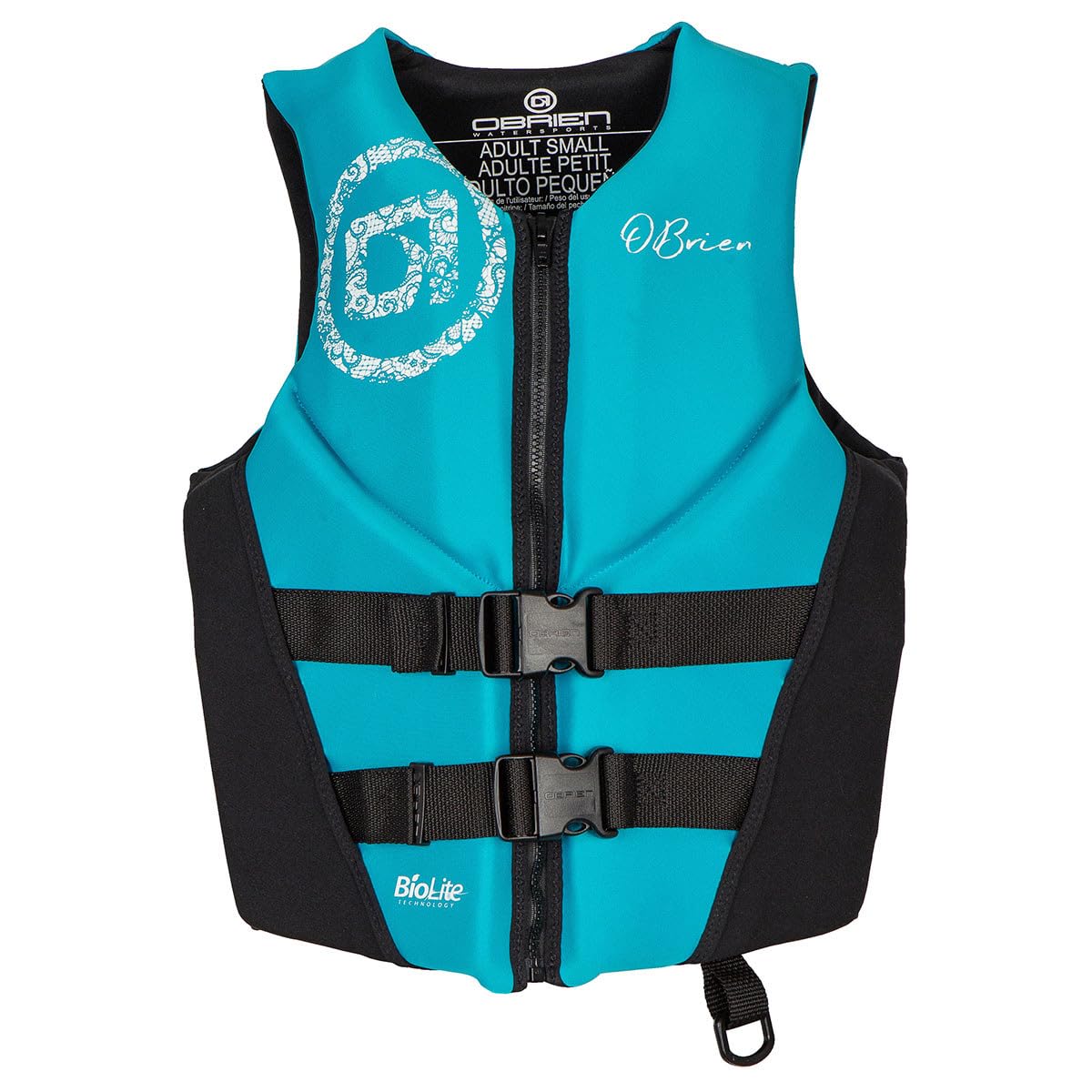 O'Brien Women'S Traditional Neoprene Uscga Life Jacket, Aqua, Medium