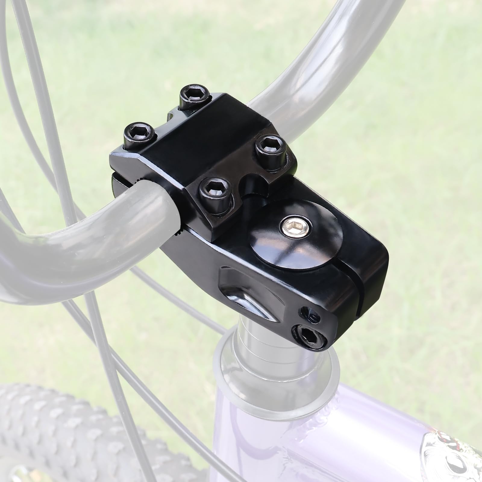 Makelen Bike Stem For Bmx Bike Aluminum Alloy Fixed Gear Bicycle Stem Bright Black