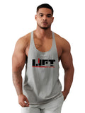 BAB Mens Regular Sleeveless Polyester Vest | Super Soft & Comfort Fit Gym Sando for Workout | Lift Print Light Grey