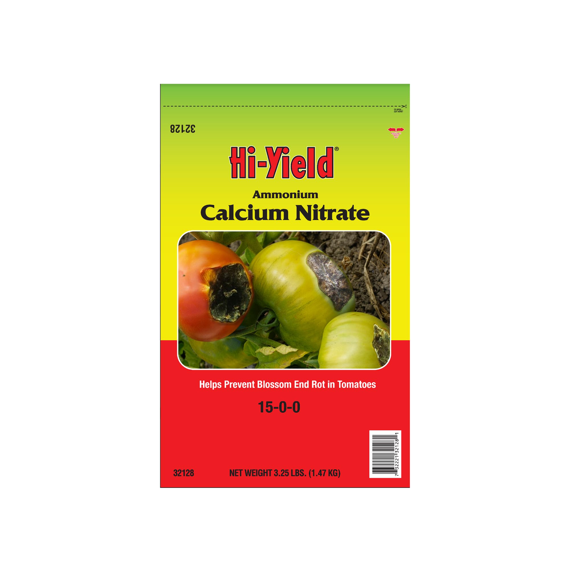 Hi-Yield (32128) Ammonium Calcium Nitrate 15-0-0, Helps Precent Blossom End Rot In Tomatoes (3.25 Lbs.)