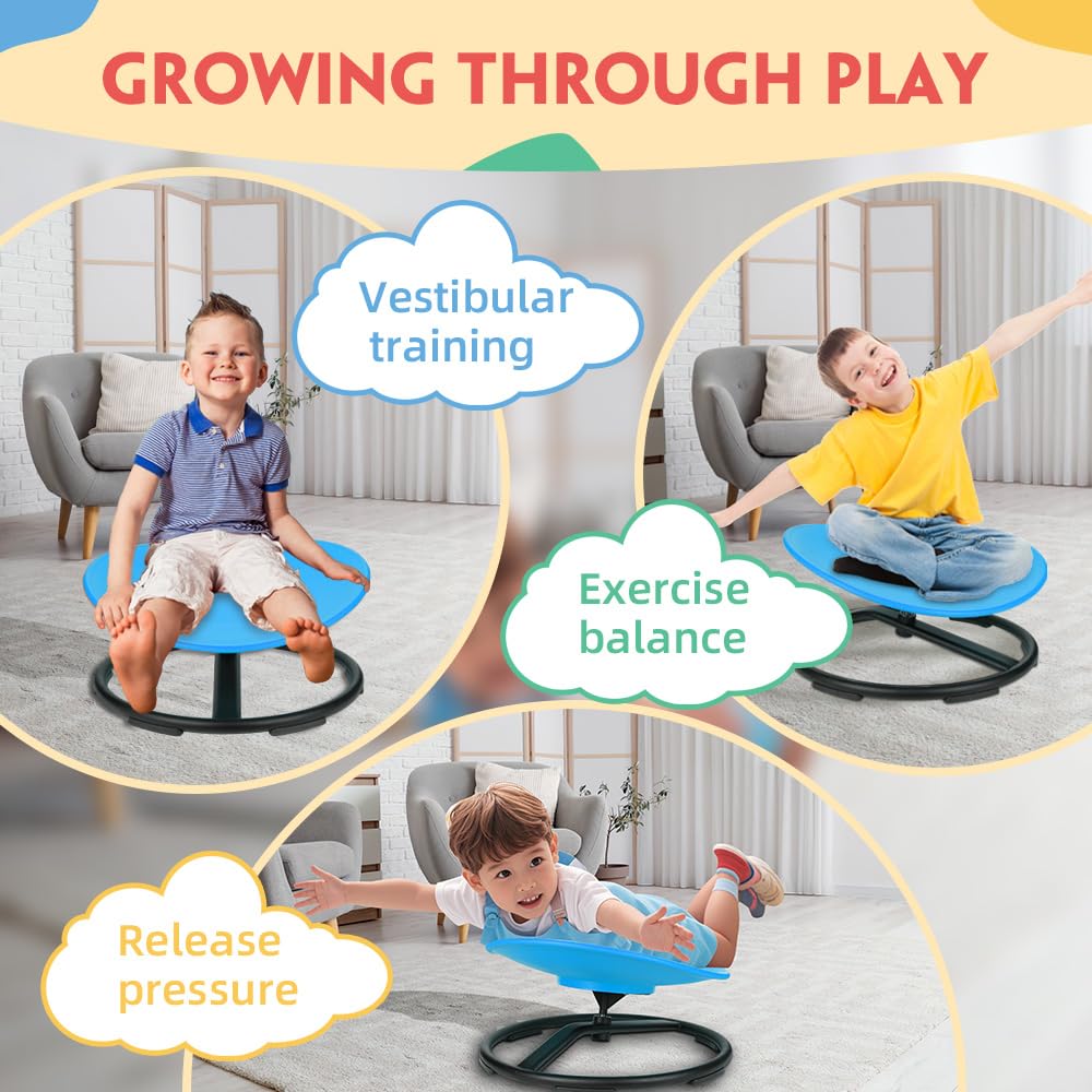 Winnrok Sensory Spinning Chair For Autistic Kids, Toddler Swivel Chair, Sit And Spin Toys For Easter Toddlers, Sensory Toys For