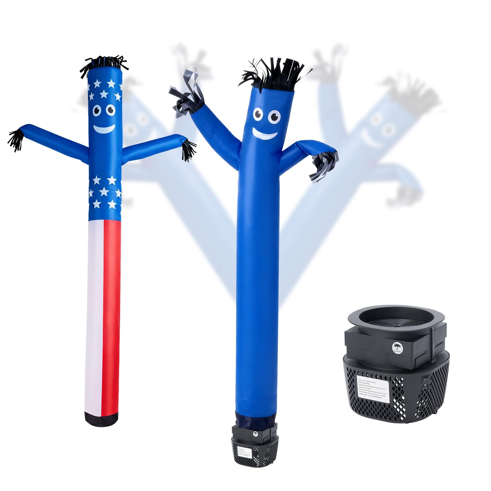 VEVOR Inflatable Tube Man with Blower, 6 ft Tall, Wacky Waving Wind Flying Inflatable Dancing Tube Guy with 1/15 HP IPX3 Waterpr