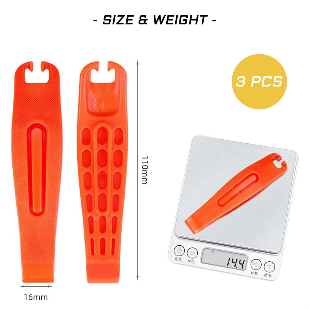 Kievode Set Of 3 Ultra Strong Bike Tire Levers  Easy Removal Tool For Mtb, Road, Or Mountain Bicycle Tires
