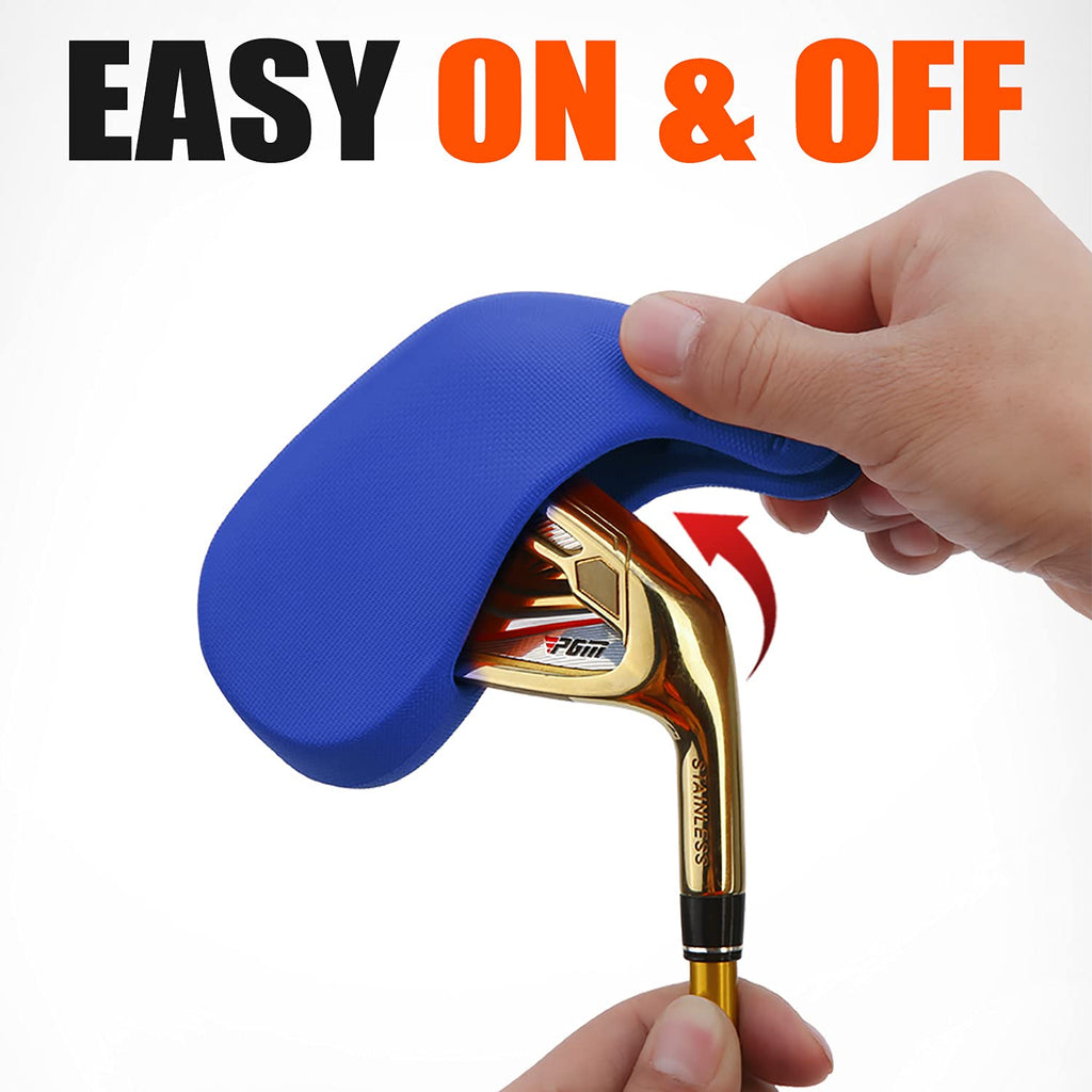 Pgm Golf Club Covers 10Pcs Or 2Pcs Iron Head Covers With No. Opening Easy On Off Protective Washable Golf Headcovers Fit Most Ri
