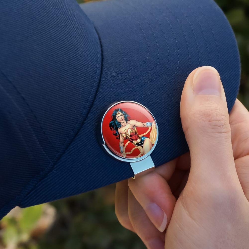 Graphics & More Wonder Woman Character Golf Hat Clip With Magnetic Ball Marker