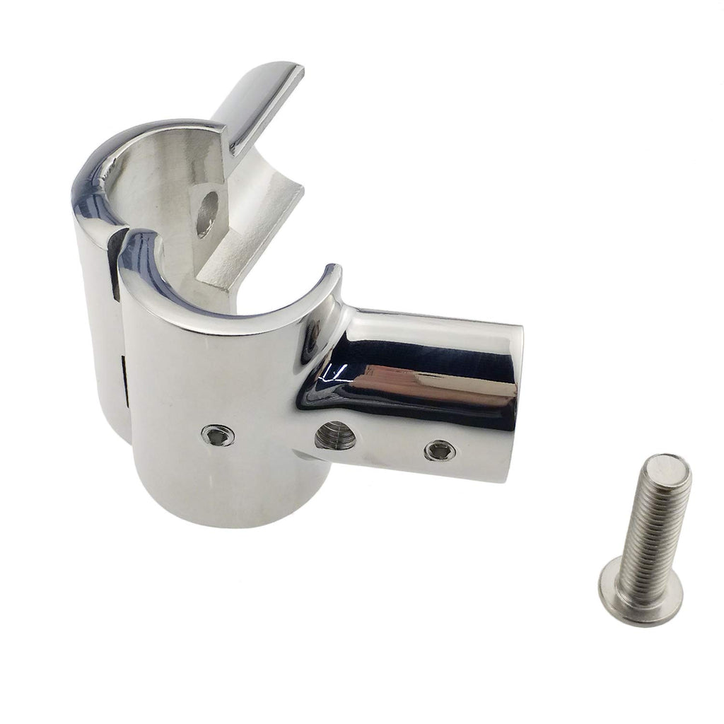 Nrc&Xrc Heavy Duty 316 Ss//Polished Boat Hand Rail Fitting- 90 Degree T/Tee Hinged/Split For 7/8'' Tube