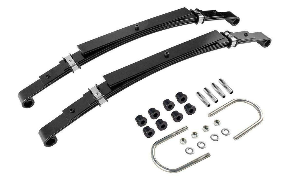 Huskey Parts Company Heavy Duty Rear Leaf Springs For Club Car Ds Golf Cart 1982+ (4 Leafsset Of 2), Bushing Kits & U Bolt Kits 