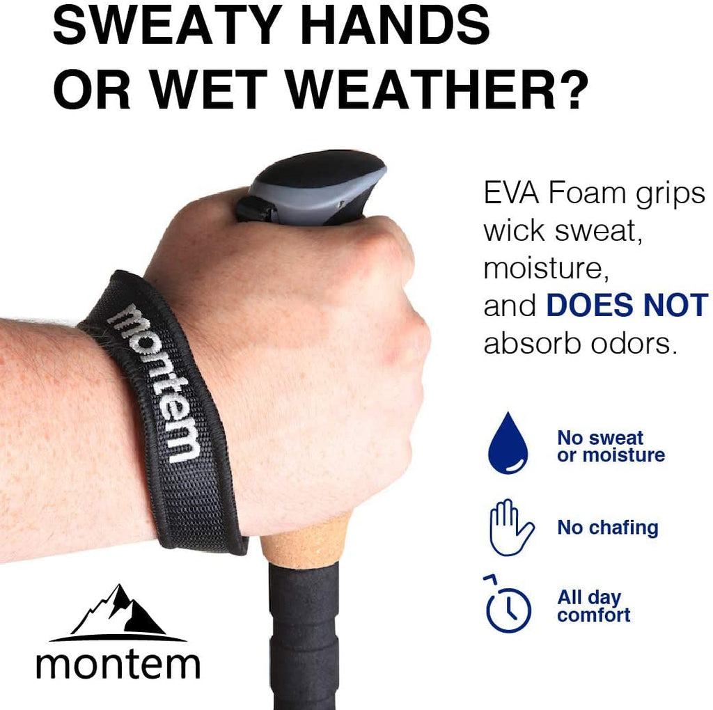 Montem Ultra Strong Trekking Poles, Black (Matte) , One Pair