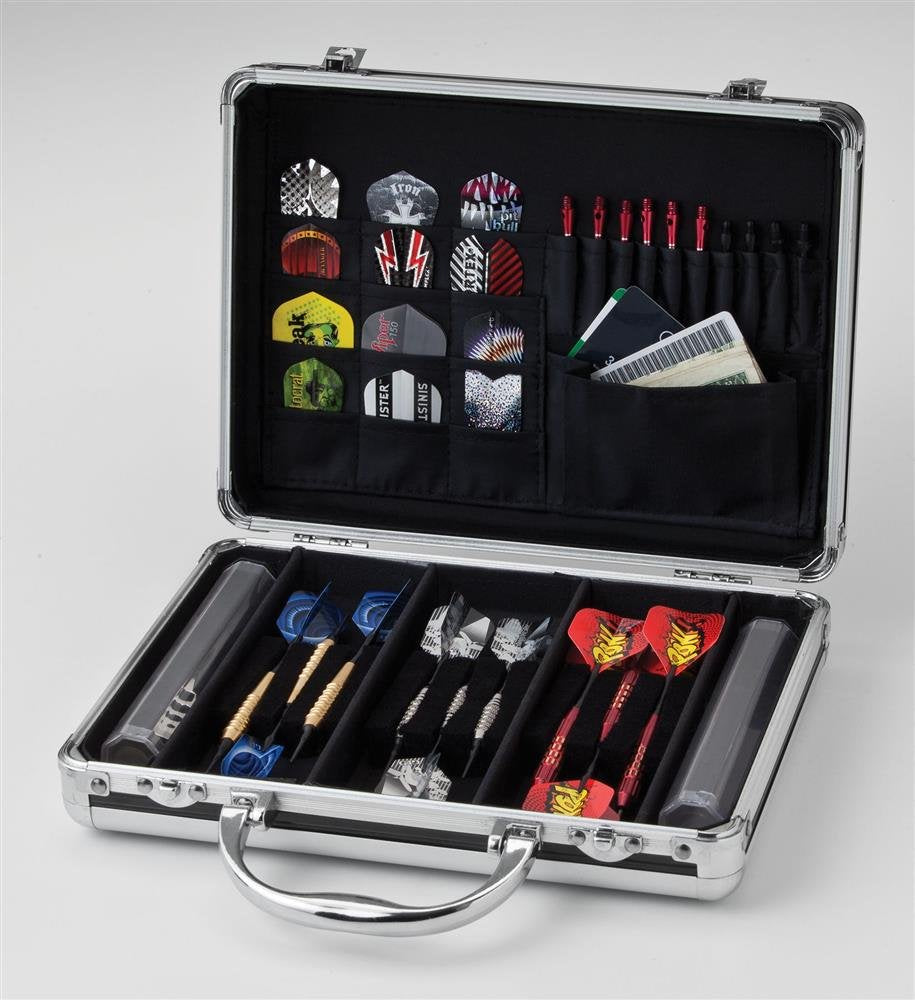 Casemaster Legion Aluminum Dart Case Holds 9 Steel Tip And Soft Tip Darts With Extra Space To Keep Flights In Shape, And Numerou