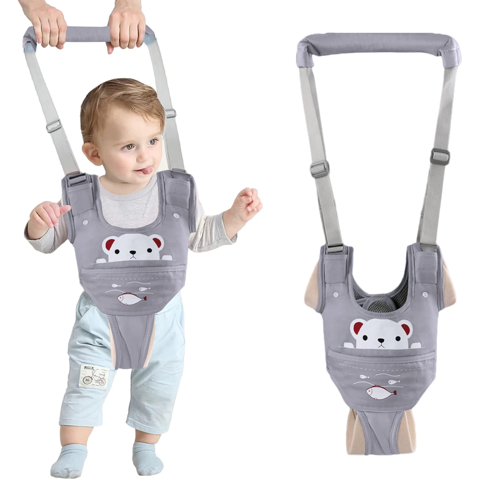 Ocanoiy Baby Walking Harness Handheld Baby Walker Assistant Belt Adjustable Toddler Infant Walker Safety Harnesses Standing Up A