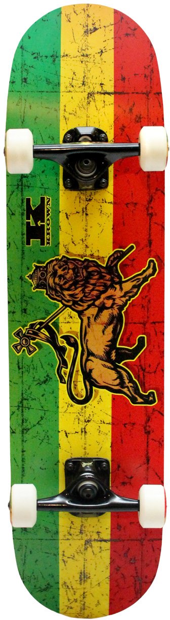 Krown Trinity Rasta Complete Skateboard, 7.75 X 31.5