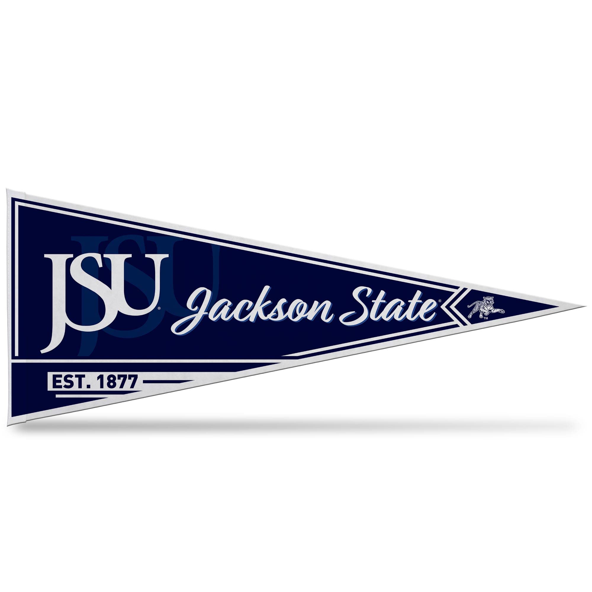Rico Industries Ncaa Jackson State Tigers - Jsu Classic 12'' X 30'' Felt Wall D  Cor Pennant - Great For Home/Bed Room/Man Cave