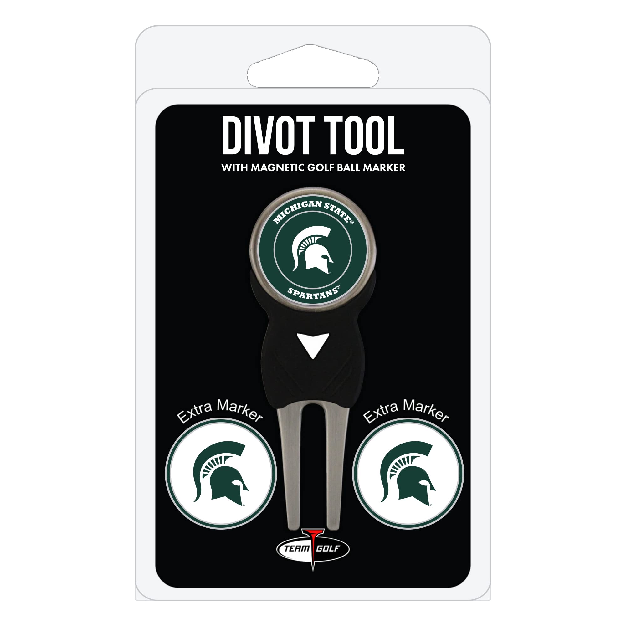 Team Golf Ncaa Michigan State Spartans Divot Tool Pack With 3 Golf Ball Markers Divot Tool With 3 Golf Ball Markers Pack, Marker