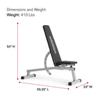 Weider Platinum Adjustable Bench With 16 Position Variations For Dumbbell And Body Weight Exercise