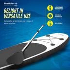 Blue Water Toys Portable Inflatable Stand Up Paddle Board Kit With Pump, Backpack, Coil Leash, And Repair Kit, Sup 350 Pound Lim