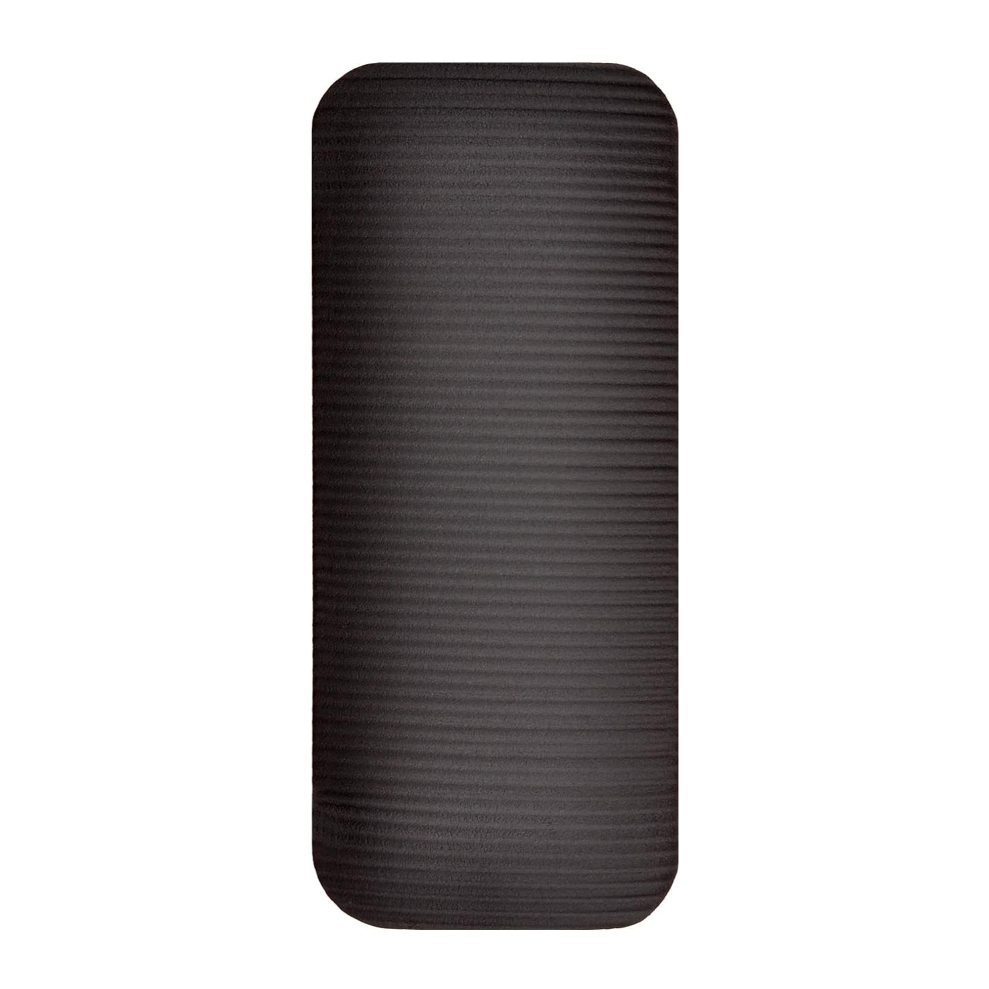 Balancefrom All Purpose 1/2-Inch Extra Thick High Density Anti-Tear Exercise Yoga Mat And Knee Pad With Carrying Strap, Black