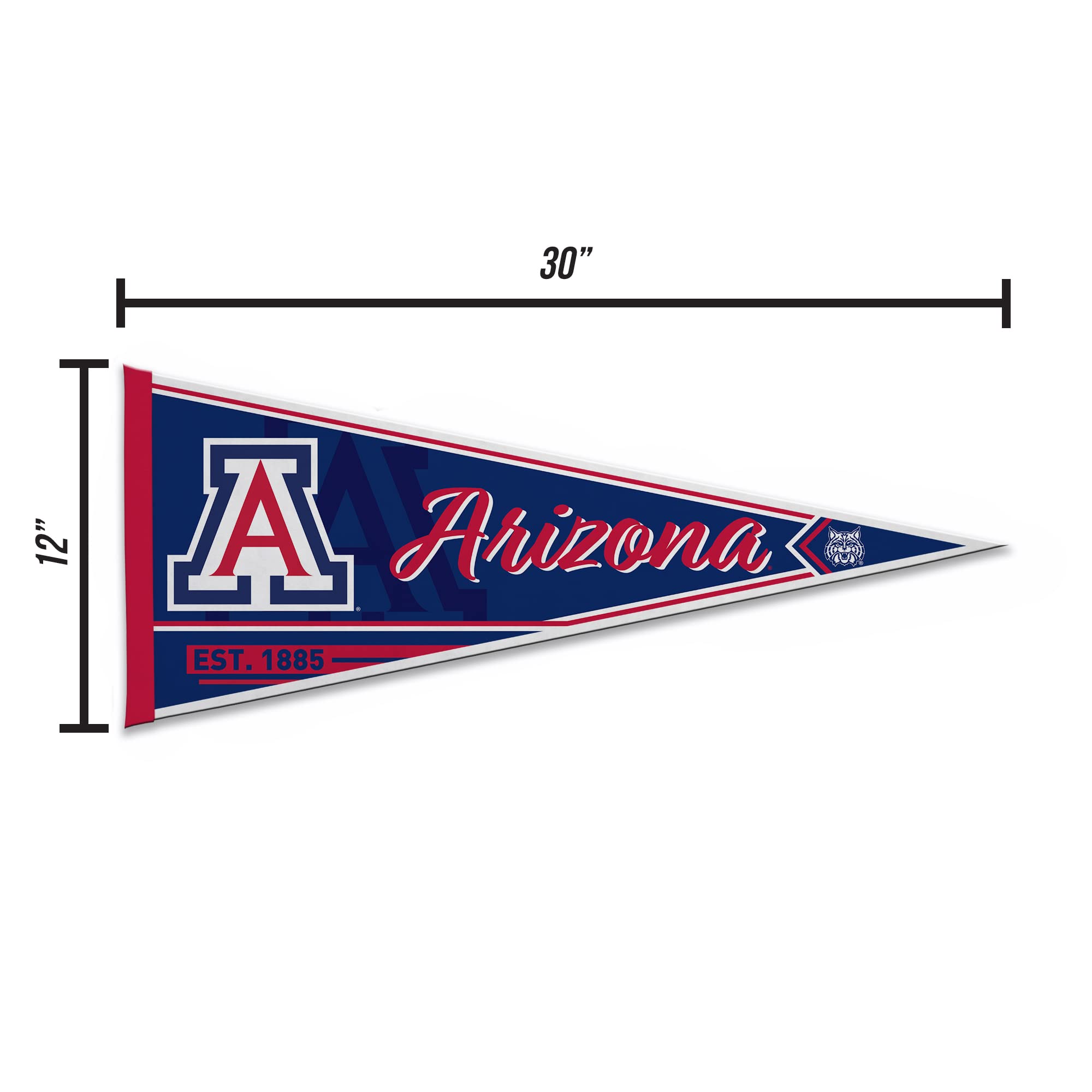 Rico Industries Ncaa Arizona Wildcats Classic 12'' X 30'' Felt Wall D  Cor Pennant - Great For Home/Bed Room/Man Cave D  Cor