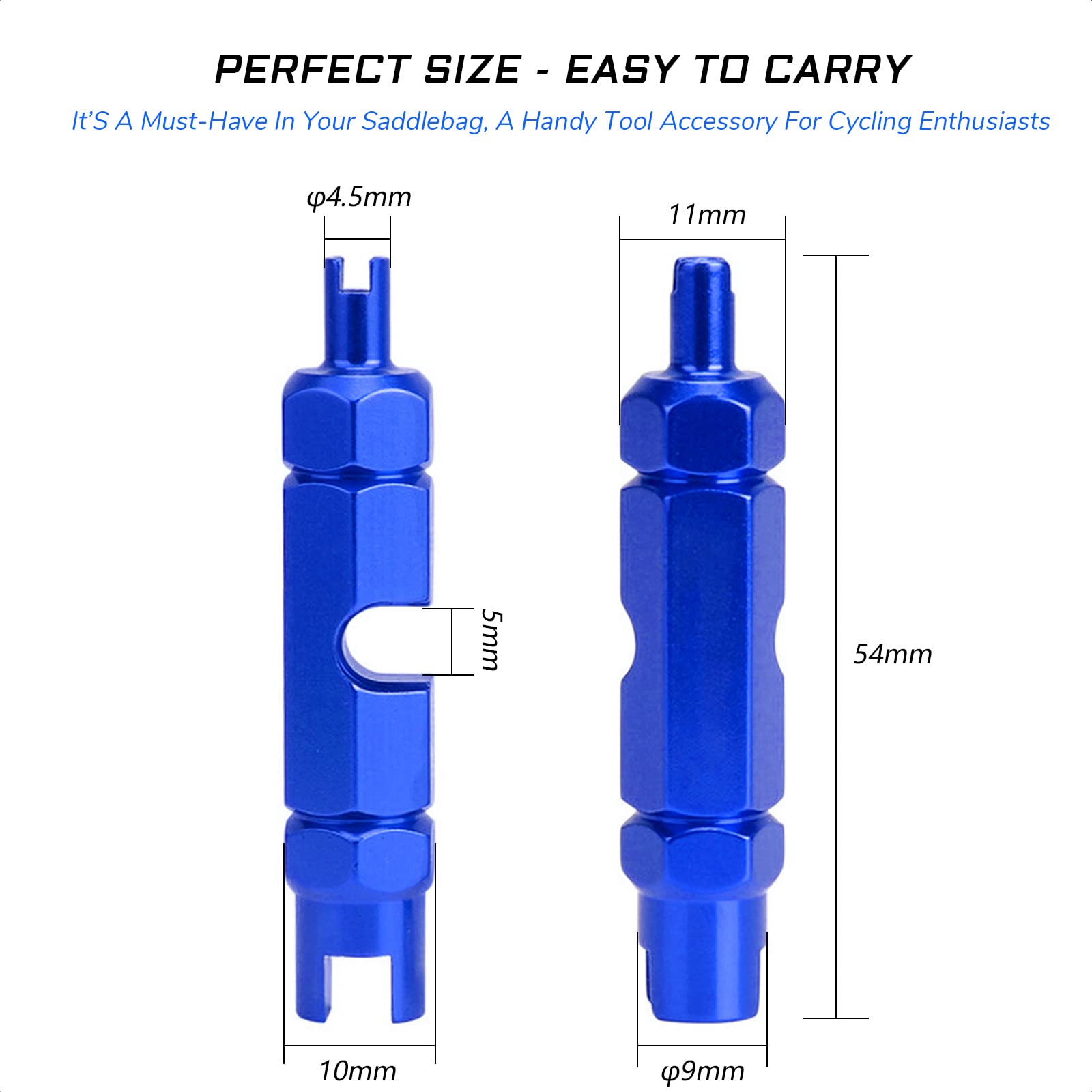 Kievode Valve Core Remover Tool For Schrader And Presta Valves - Perfect For Mountain Bicycle And Road Bike - Easy Inner Tube Re