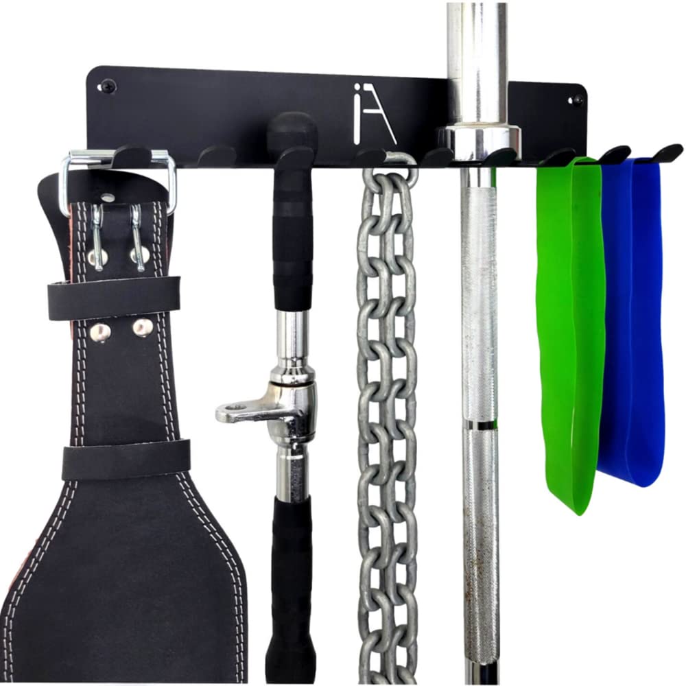 Iron American Multi-Purpose Omega Gym Storage Rack 9 Or 11 Gym Hook Heavy-Duty Gym Wall Organizer Gym Hanger, Gym Accessory Stor