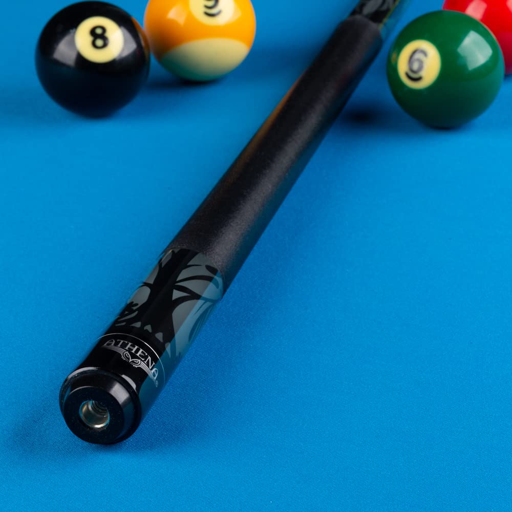 Athena Ath23 Pool/Billiards Cue - Black And White Tree/Vine Silhouette - 17Oz