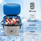 Rockbros Backpack Cooler Bag Insulated Leak-Proof Soft Cooler Waterproof 30 Can Portable Large Backpack With Cooler For Camping,