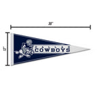 Rico Industries Nfl Football Dallas Cowboys Retro 12'' X 30'' Felt Wall D  Cor Pennant - Great For Home/Bed Room/Man Cave D  Cor