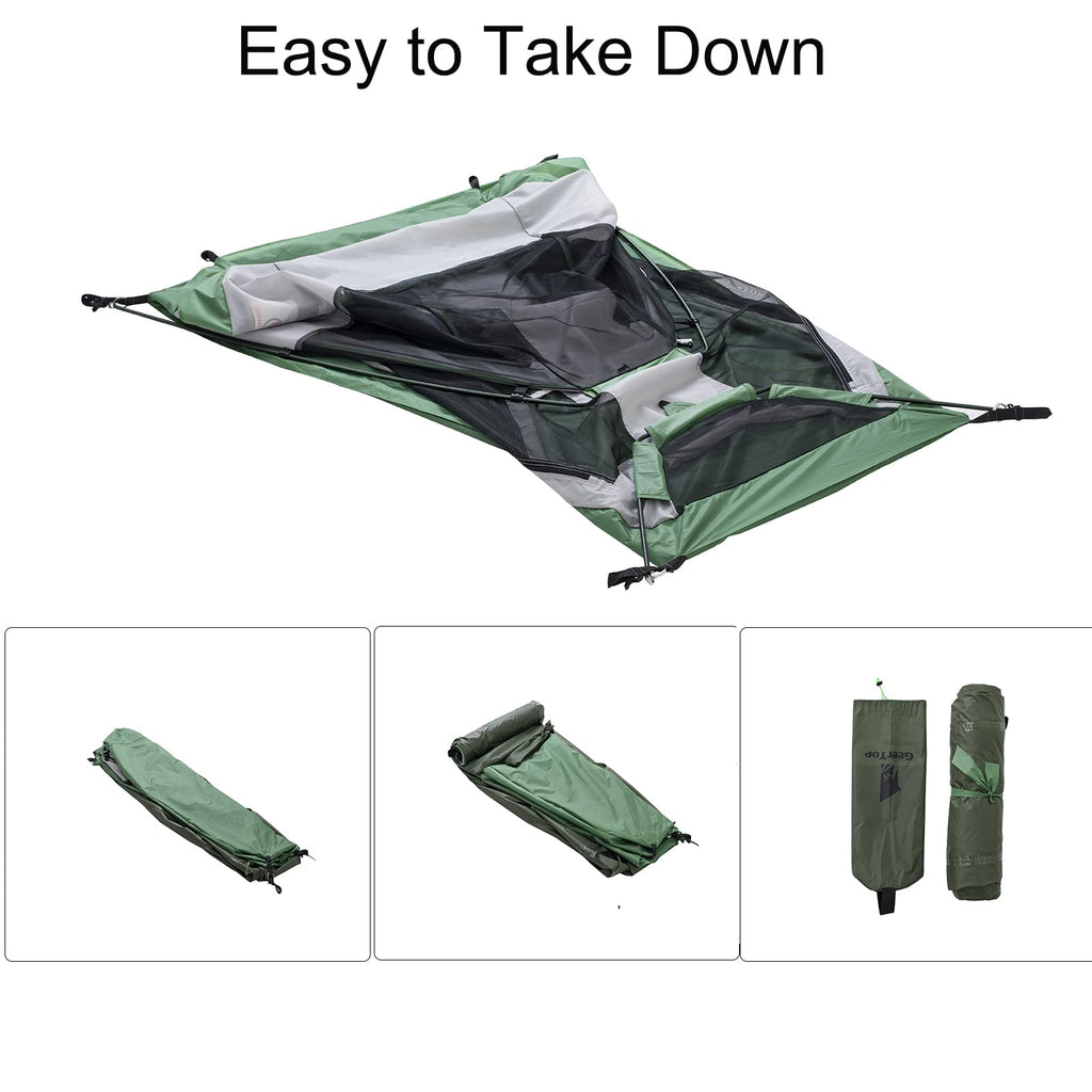 Geertop Lightweight 1 Person Bivy Tent For Camping 3 Season Waterproof Single Person Camp Tent For Backpacking Hiking Travel Out