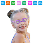 Ruigao Kids Swim Goggles Age 2-6, Toddler Goggles No Hair Pull,Child Goggles Padded Headband (1Pk Kids - Purple Princess)