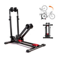Teraysun 2-in-1 Vertical Bike Stand - Foldable Adjustable Bicycle Rack for Garage & Indoor, Space-Saving Upright Parking, Fits 2