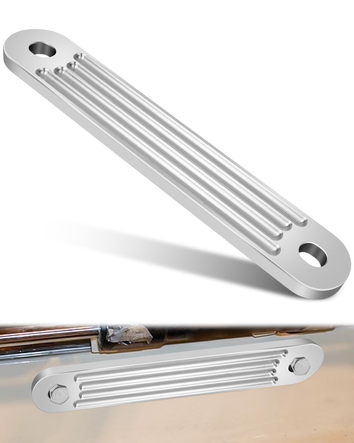 Replace TSP-2DP Transom Support Plate Fits for Lower Support Bolt Holes 12    x 2   , 3/8    Thickness, Aluminum Marine Transom 