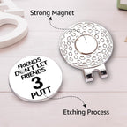 Hafhue Friends Dont Let Friends 3 Putt Golf Ball Marker With Magnetic Hat Clip, Funny Golf Accessories And Golf Gifts For Women