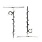 Marine City 304 Grade Stainless Steel Long Grip Spiral Ground Anchor With An O-Ring For Boat Mooring On Beach - Camping Tent - S