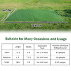 Ayamaya Tent Footprint, Pu 3000 Waterproof Tent Ground Cloth 8Ft X 7Ft Medium Size For 3-4 Person Family Camping Tents Ground Sh