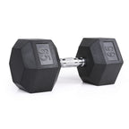 Lionscool Hex Dumbbell (65Lb Single) Black
