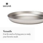 Snow Peak Titanium Trek Plate - Ultralight, Durable Camping Plate - Outdoor Kitchen Essential For Backpacking & Camping - 18 Cm