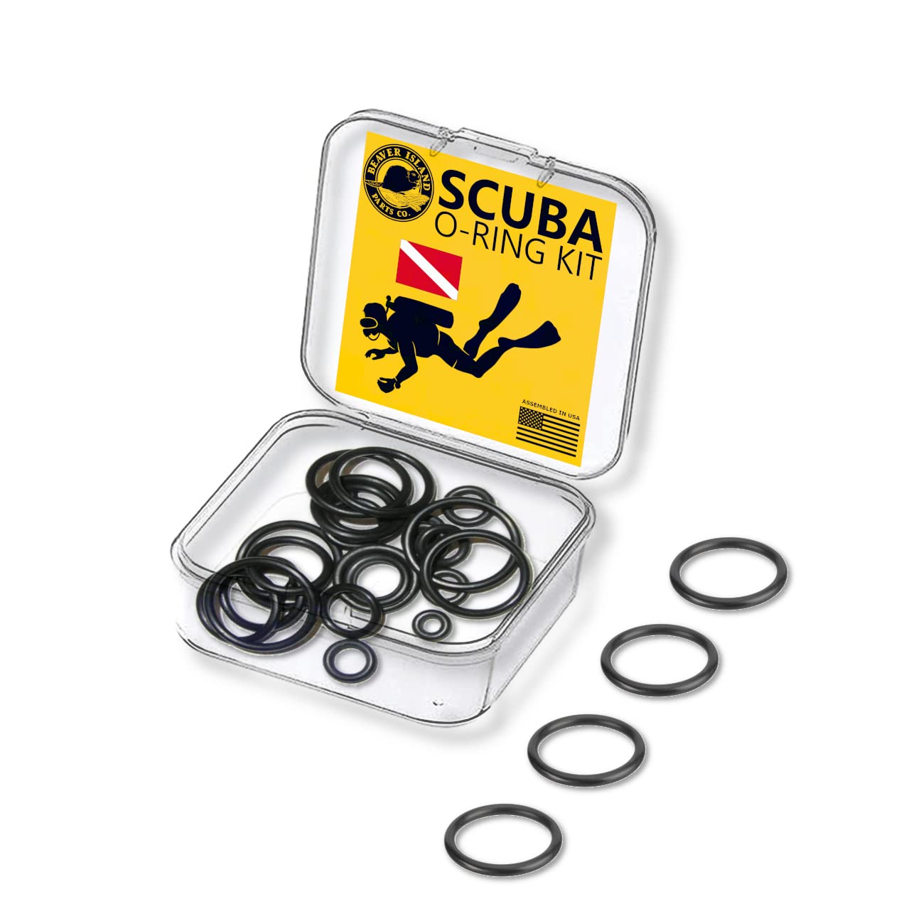 Save A Dive Scuba O-Ring Kit Nitrox Oxygen O2 Compatible For Regulator Cylinder Valve And Hose Repair Sae Aerospace Standard (Sa