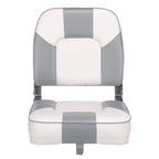 Leader Accessories A Pair Of New Low Back Folding Boat Seat(2 Seats) (D-Whitegrey)