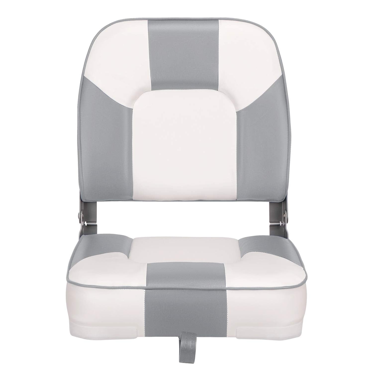 Leader Accessories A Pair Of New Low Back Folding Boat Seat(2 Seats) (D-Whitegrey)