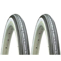 Kenda K34 27 X 1-1/4'' White Wall Road Bike Tires, Wire Bead - Pair (2 Tires)
