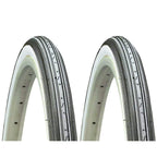 Kenda K34 27 X 1-1/4'' White Wall Road Bike Tires, Wire Bead - Pair (2 Tires)