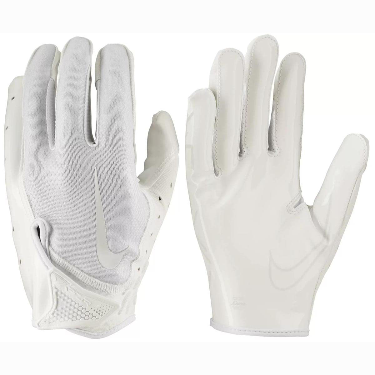 Nike Vapor Jet 7.0 Football Gloves White | White | Silver Medium