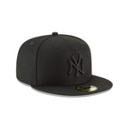 New Era 59Fifty Hat Mlb Basic New York Yankees Black/Black Fitted Baseball Cap (7 3/4)