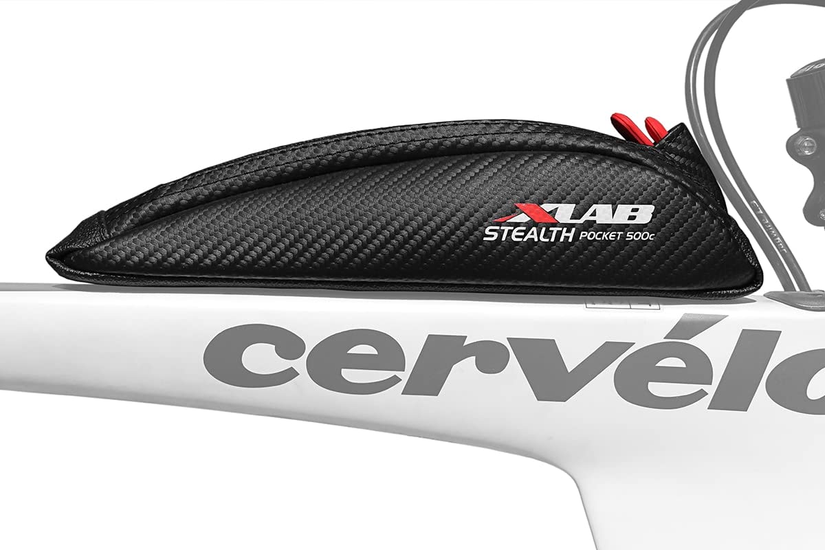 Xlab Stealth Pocket 500 C - Bolt Mounted Aerodynamic Top Tube Bag For Triathlon And Gravel Bikes