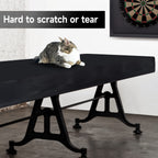 Gse 12 Heavy-Duty Leatherette Shuffleboard Table Cover For Shuffleboard Table Accessories(Black)