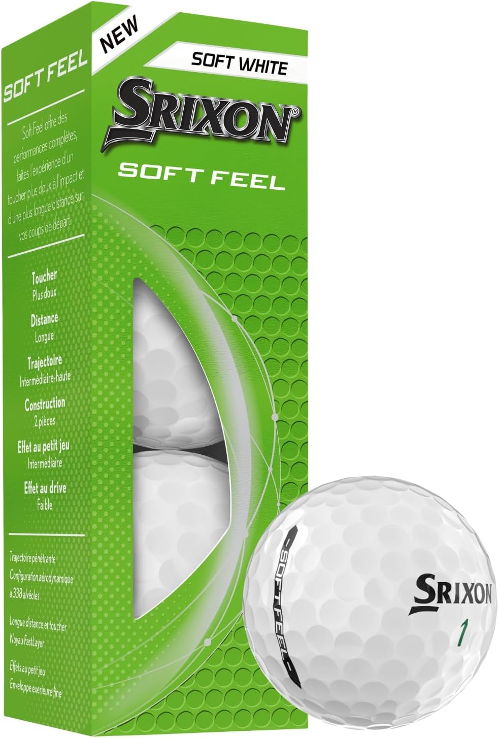 Srixon Soft Feel Golf Balls, Soft Feel 14, (24 Pack), White