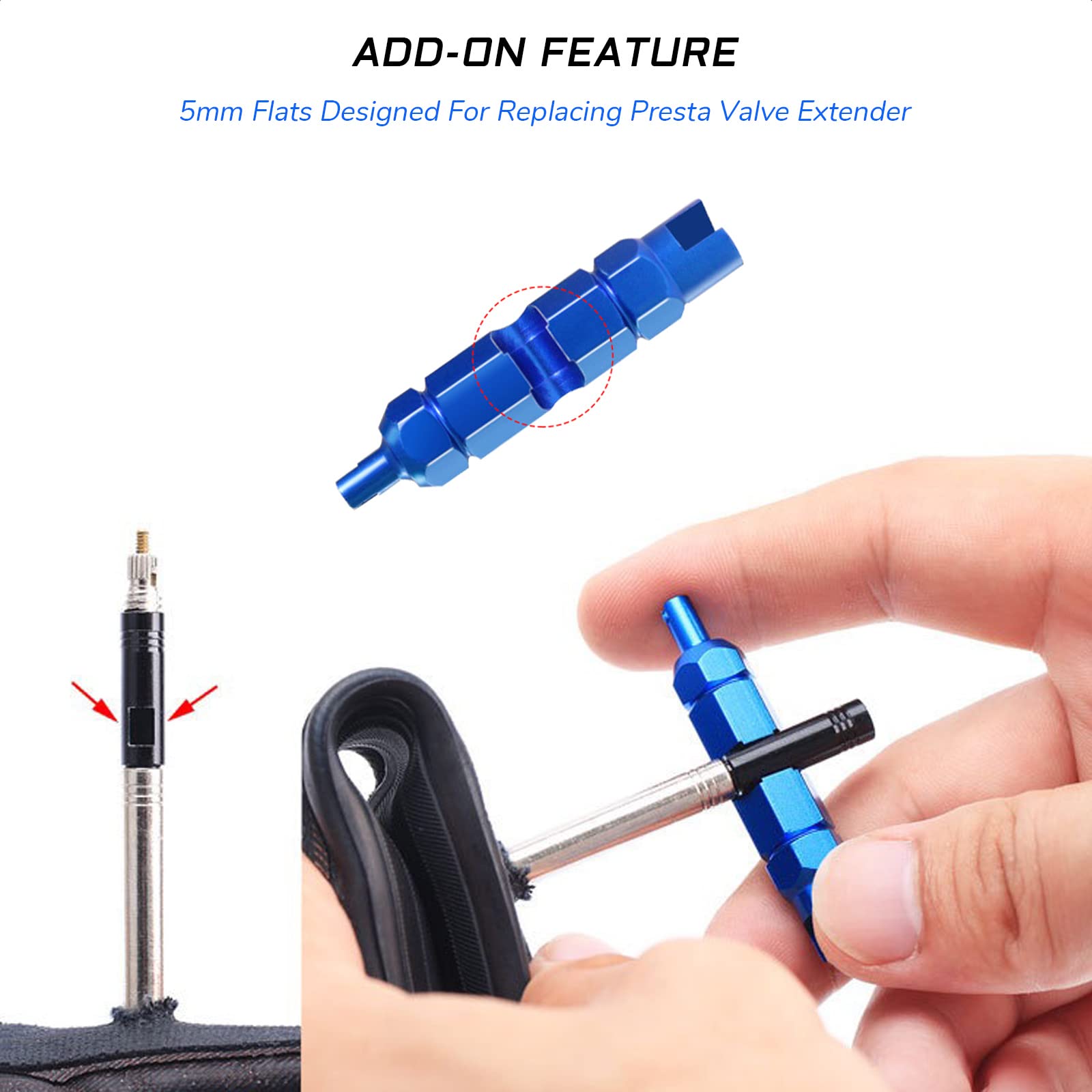 Kievode Valve Core Remover Tool For Schrader And Presta Valves - Perfect For Mountain Bicycle And Road Bike - Easy Inner Tube Re