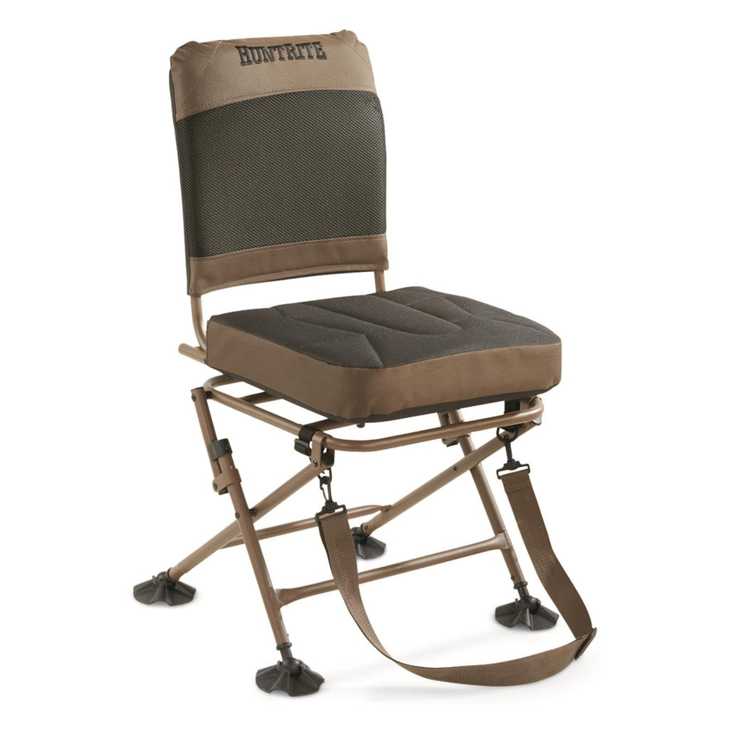 Guide Gear Huntrite 360 Swivel Hunting Blind Chair, 300 Pound Capacity, Folding, Lightweight, Portable, Padded Cushion Hunting S