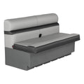 Lippert Rockport Series 50 Straight Pontoon Bench Seat, Measures 50 L x 26 W x 30 H, Marine-Grade Vinyl, High-Density Foam, Easy