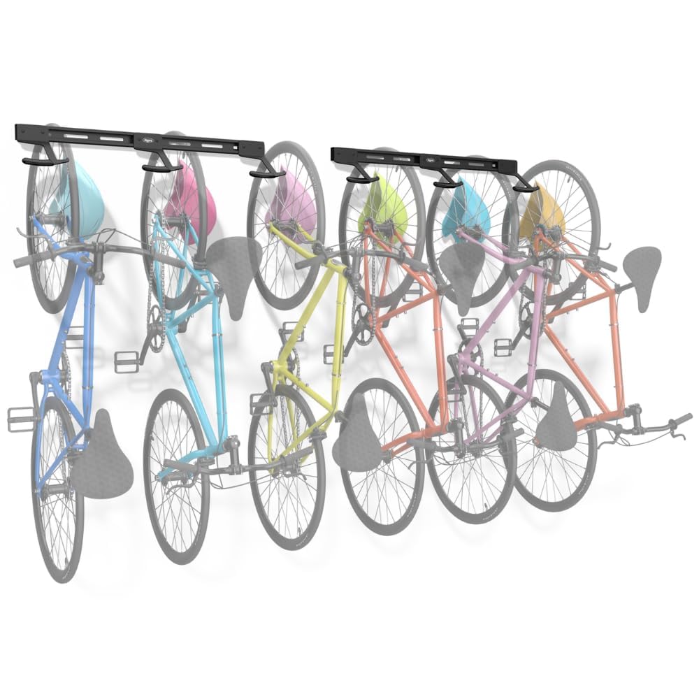 Koova Wall Mount Bike Rack  Steel Bike Mount Wall  Adjustable Bike Hangers For Garage  Easy Mount Bike Rack Garage  Garage Bike