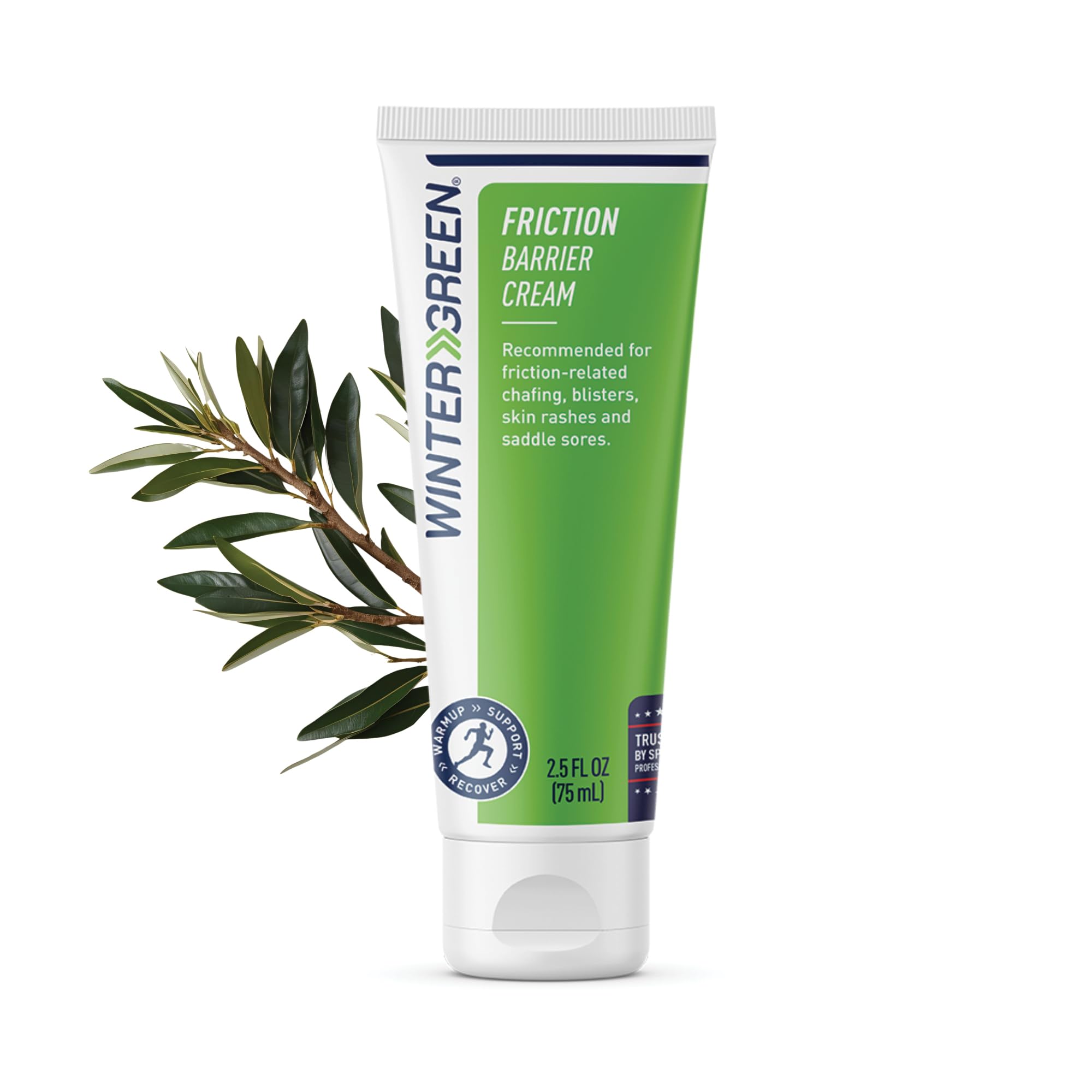 Wintergreen Friction Barrier Cream, 2.5 oz - Anti-Chafing Cream for Blisters and Rashes, Tea Tree Oil and Shea Butter Skin Prote